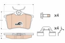Image of Rear TRW-OE GDB1799 Brake Pad Set, disc brake for CITROËN,PEUGEOT