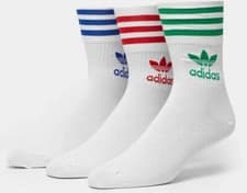 Image of Sale Adidas 3 Pairs Socks Crew multi Colour-Junior size 1-2 -2-4-4-6 Kids (BOX F