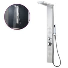 Image of Shower Panel System Stainless Steel Square Multi Colours 114/130 cm vidaXL