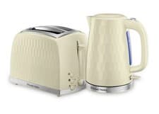 Image of Russell Hobbs Honeycomb Kettle And 2 Slice Toaster , Model: 26065 Creame 🇩🇪✅