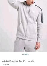 Image of Adidas Essential Fleece Full Zip Hoodie Men's Size: XL 