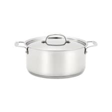 Image of STELLAR 7000 STAINLESS STEEL 24CM CASSEROLE & METAL LID 3.7LTR S736
