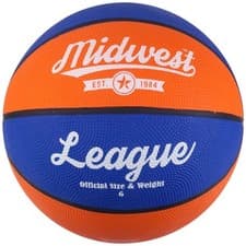 Image of Midwest League Basketball-Blue/Orange-Size 6