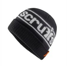 Image of Scruffs l Trade Reflective Logo Beanie Hat Black Double Layered