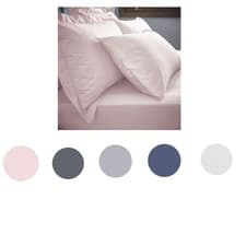 Image of Bianca 100% Cotton Percale 200 Thread Count Extra Deep Fitted Sheet