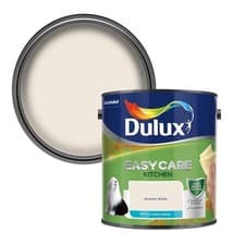 Image of Dulux Easycare Kitchen Matt Emulsion Paint For Walls And Ceilings - Almond White