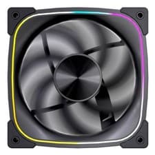Image of Vida Stealth 120mm ARGB PWM PC Case Fan Outer Ring Lighting 1500RPM 12db 42CFM