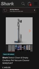 Image of BrandNew Sealed Shark Detect Clean & Empty Cordless Pet Vacuum Cleaner IW4621UKT