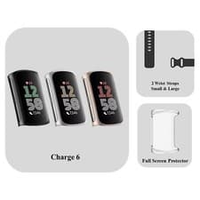 Image of Fitbit Charge 6 Bundle - x2 Wrist Straps, Full Screen Protector - Refurb
