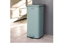Image of 30L Square Retro Kitchen Pedal Bin Heritage Green - grade B return RRP £44.99