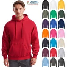 Image of Fruit of the Loom Mens Classic Hooded Sweatshirt Casual Pullover Hooded Jumper