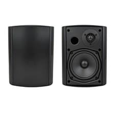 Image of 5.25″ 130mm 320 Watts Weatherproof Outdoor Patio Garden Speakers in Black Pair