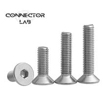 Image of Countersunk Bolts M2 M3 M4 Allen Key Screws 304 Stainless Steel A2 70.  Socket