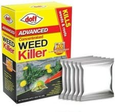 Image of DOFF GLYPHOSATE WEED KILLER STRONG ADVANCED CONCENTRATE KILLS ROOTS SACHET