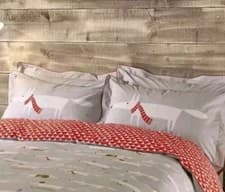 Image of Scion Christmas Mr Fox DOUBLE Duvet Set - Light Grey BNIP