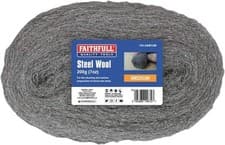 Image of Faithfull Steel Wire Wool 200g Grit: MEDIUM