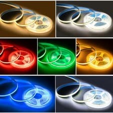 Image of 12V 24V Flexible COB LED Strip Light RGB/WW/CW/NW High Density Tape Room Decor
