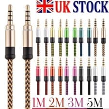 Image of Aux Cable Jack To Jack 3.5 mm Audio Lead Male Stereo 1 To 5m Car PC Phone Plug