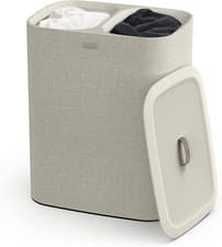Image of Joseph Joseph Tota 90-Litre Laundry Separation Basket with Lid, 2 Removable Wash