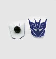 Image of Transformers Decepticons Logo 3D Print Pin Badge Gift Fan Geek Nerd UK Made