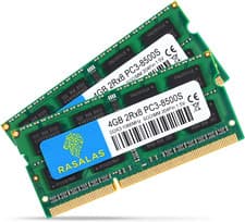 Image of Rasalas 8GB Kit 2 x 4GB PC3-8500S 1067MHz 1066MHz DDR3 8500 PC3-8500 SODIMM RAM