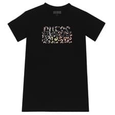 Image of GUESS Screen Print Logo T_Shirt Girls Age 12 Years Black NEW