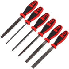 Image of Sealey Engineers Files Flat Half Round Three Square File 150mm 200mm Premier