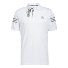 Image of Adidas 3 Stripe Performance Golf Polo Shirt - Aero Ready - Recycled Polyester