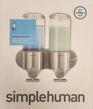 Image of simplehuman Double Shower Soap Pump W 23cm (9") x L 10cm (4") x H 25cm (10")