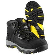 Image of Amblers Safety Boots Mens Waterproof Steel Toe Breathable Leather Black Brown
