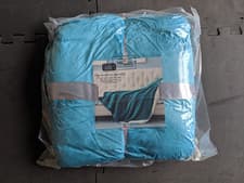 Image of Teal Sherpa Fleece Throw Blanket – 150x200cm – Soft Plush Warm – New/Sealed