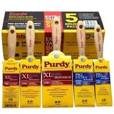 Image of Paint Brush Set - Purdy Monarch 5pc (Elite 1.5", 2", 3"/Pro-Extra 1.5", 2")