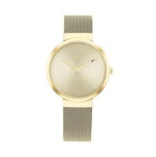 Image of Tommy Hilfiger Ladies Libby Champagne Dial & IP Gold Mesh Strap - 1782487