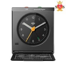 Image of Braun Classic Analogue Travel Alarm Clock with Snooze and Light,IconicDesign 1PC
