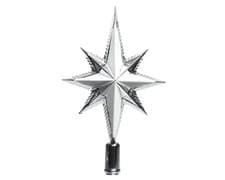 Image of Silver Christmas Tree Star Topper Luxury Shatterproof Glitter Star Decoration