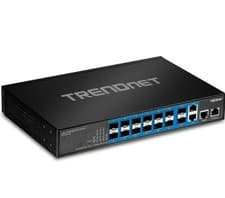 Image of TRENDnet 14-Port Gigabit Managed Layer 2 SFP Switch with 2 Shared RJ-45 Ports