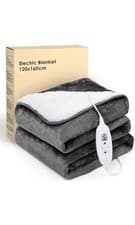 Image of Bauer Luxury Soft Heated Blanket 120 x 160cm - Chocolate Brown
