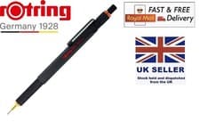 Image of rOtring 800 Mechanical Pencil | HB 0.5 mm | Black Metal Barrel - FREE ROYAL MAIL