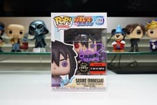 Image of Sasuke Rinnegan Glow Chase Naruto Funko Pop #1023 COA Signed by Yuri Lowenthal
