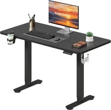 Image of FLEXISPOT ONE PIECE Electric Standing Desk, Home Office 110 x 60 cm Black Boxed