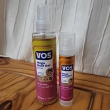 Image of VO5 Mega Hold Gel Spray 200ml, VO5 Heat Protect Serm 50ml