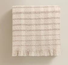 Image of Natural Brushed Tassel Check Throw - 150cm x 120cm