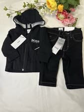 Image of BNWT Baby Boys Hugo Boss Hoodie And Jeans Set Outfit Age 6 Months RRP:£175