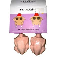 Image of Friends Themed Turkey Shaped Tropical Bath Fizzers 2 unused - Paladone Beauty