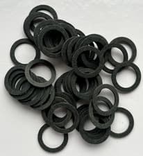 Image of Grey Fibre Washers- 24mm O/D X 17.2mm I/D X 1.4mm Thk- Various quantities