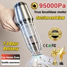 Image of Powerful Car Vacuum Cleaner Wet/Dry Cordless Strong Suction Handheld Cleaning UK