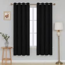 Image of Deconovo Thermal Insulated Blackout Super Soft Eyelet Curtains 2 Panels