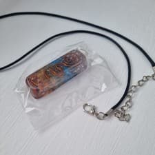 Image of 7 Chakra Reiki Healing Pendant Necklace (with black cord chain)