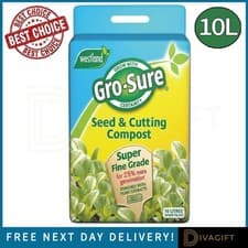 Image of WESTLAND GRO-SURE SEED & CUTTING COMPOST 10L SUPER FINE GRADE WITH VERMICULITE