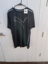 Image of Men's PUMA Dry Cell Black Performance Cat T-Shirt